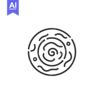 Popular premium asset: A Circular Abstract Design Featuring Curving Lines and Circles