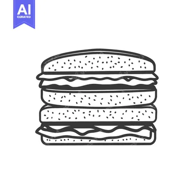 Popular premium asset: A stacked sandwich illustration featuring multiple layered ingredients