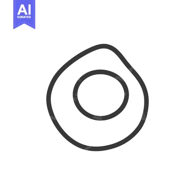 Aset premium populer: A simple black outline drawing of an egg shape