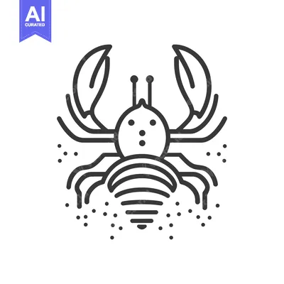 Popular premium asset: A stylized illustration depicts an outlined crab with detailed feature