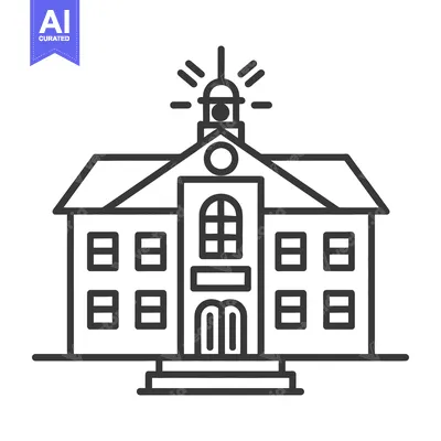 Aset premium populer: Simple Line Drawing Depicting a Traditional Building Structure