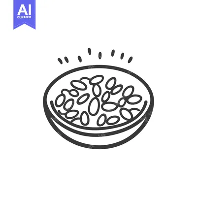 Popular premium asset: A Simple Line Art Illustration Depicting Food In A Bowl