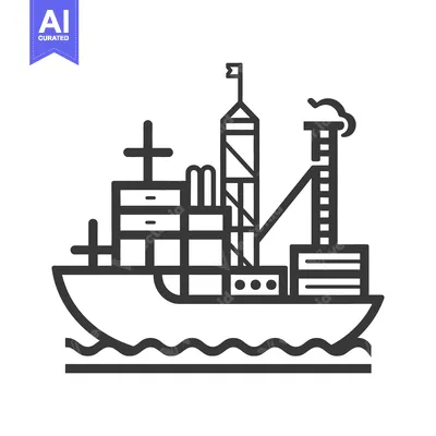Popular premium asset: A simple black and white line drawing shows a cargo ship