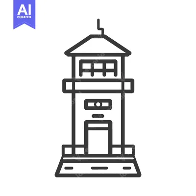 Aset premium populer: A tall geometric structure with multiple rectangular shaped features