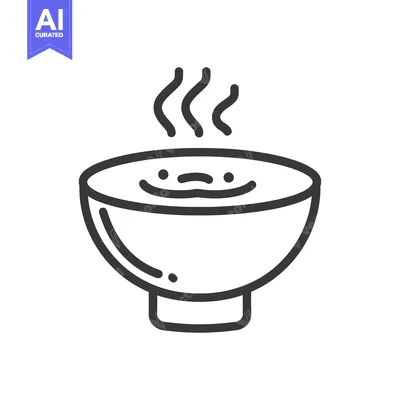 Popular premium asset: A simple illustration of a steaming bowl of something edible