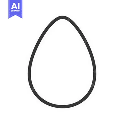 Popular premium asset: A simple illustration of a teardrop shaped outline on white background