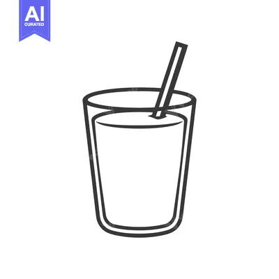 A Glass of Liquid with a Straw Presenting a Drink