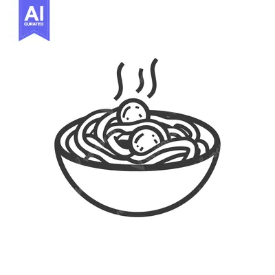 A bowl containing hot spaghetti and meatballs is shown