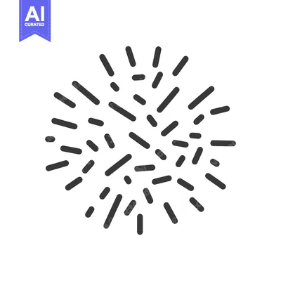 Aset premium populer: A collection of randomly dispersed short straight black lines