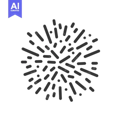 Aset premium populer: A stylized and radial arrangement of short linear graphic elements