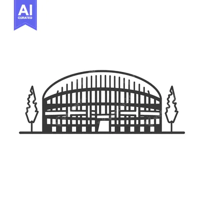 Aset premium populer: An architectural structure image featuring a large building and some t