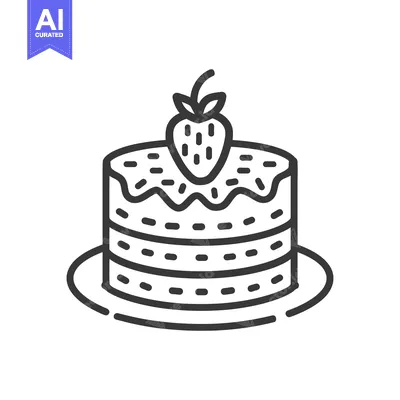 A layered cake topped with a strawberry and plate