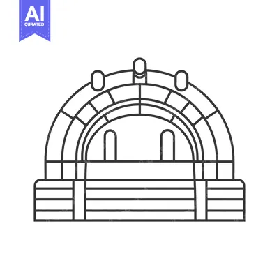 Popular premium asset: Simplified drawing of an arched structure possibly a playground featur