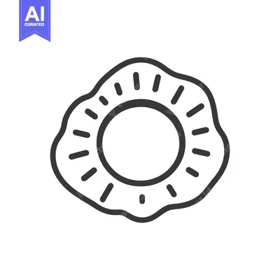 Aset premium populer: A simple stylized abstract illustration of a sun shape