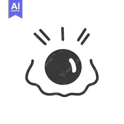 Aset premium populer: A stylized graphic depiction of a luminous pearl in shell