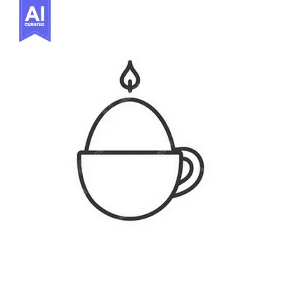 Popular premium asset: A simplistic drawing of a cup with a candle on top