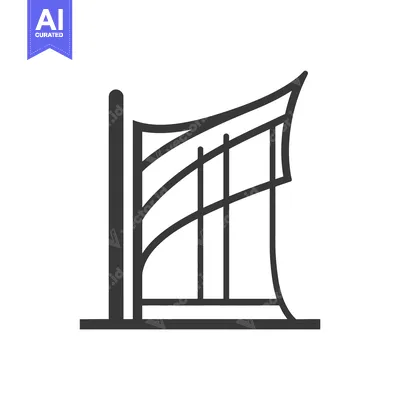 Aset premium populer: Stylized graphic illustration depicting a fluttering flag on a pole