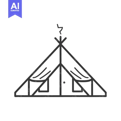 Popular premium asset: A Simple Linear Illustration of a Camping Tent Structure
