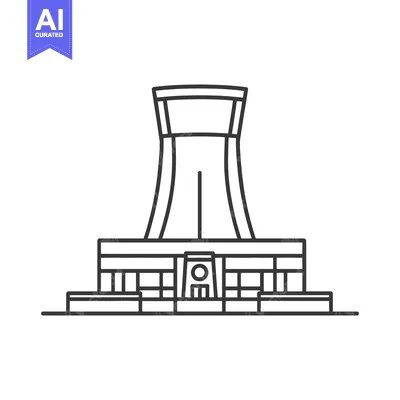 Popular premium asset: A modern architectural outline illustration representing a tall struct