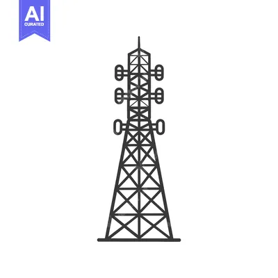 A tall communication tower comprised of steel structures with antennas