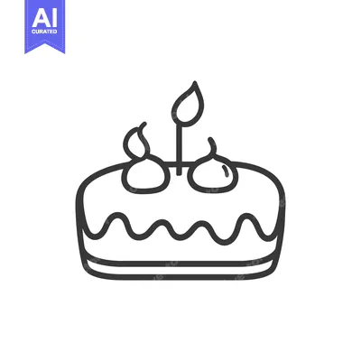 Popular premium asset: A Simple Birthday Cake Decorated with Candle and Decorations