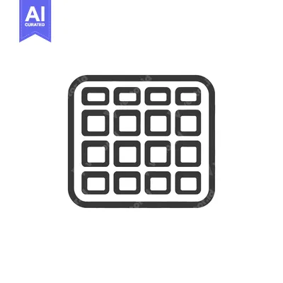 Aset premium populer: A simple illustration featuring a square grid of rectangular boxes