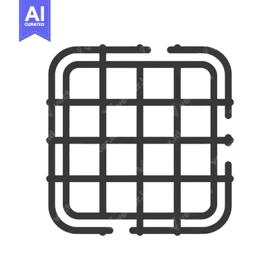A square grid pattern composed of dark gray lines on white