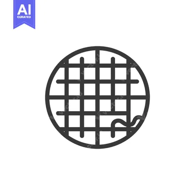 Aset desain premium: The simple graphic image depicts a wireframe globe illustration