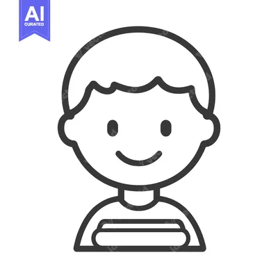 A simplistic illustration shows the front view of a smiling child