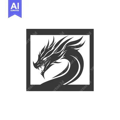Popular premium asset: Black and White Dragon Head Logo Design