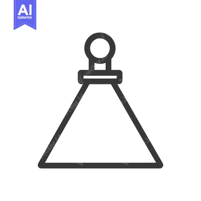Aset premium populer: A minimalist illustration depicts a triangular shape and circle