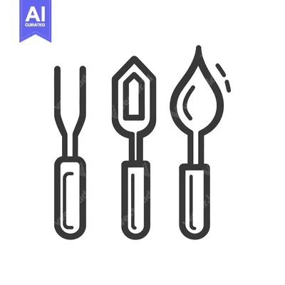 Aset premium populer: Three Different Garden Tools Designed With Simple Outlines