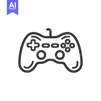Minimalist Game Controller Icon: Modern Design for Gaming Concepts