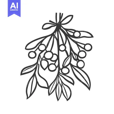 Popular premium asset: A decorative illustration of a bunch of leaves and berries