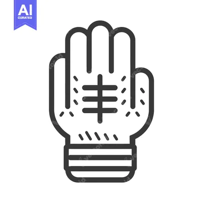 A simple graphic design of a hand with lines and details