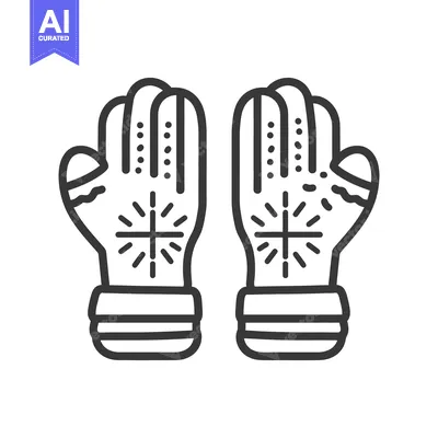 Popular premium asset: Two decorative mittens with dotted lines and star designs