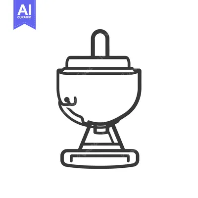 Popular premium asset: An illustrated black and white vessel with a handle and stand