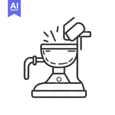 Premium design asset: An illustration of a device pressing something into a bowl