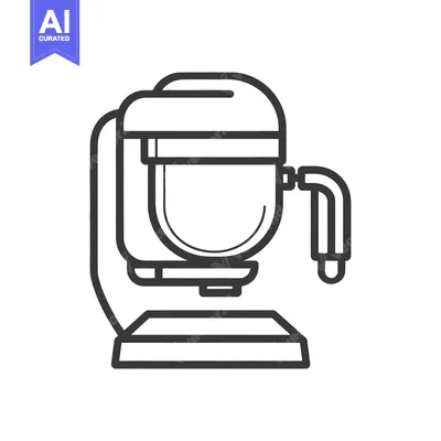 Popular premium asset: Simple Illustration Depicting a Kitchen Stand Mixer Appliance Design