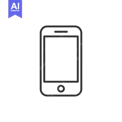Popular premium asset: Minimalist Smartphone Icon: Clean Line Art on White Background