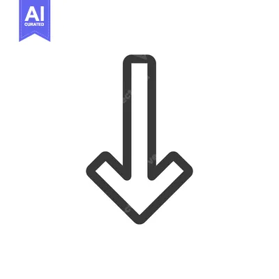 Popular premium asset: Bold Down Arrow Icon: Simple, Modern, Directional Symbol on White