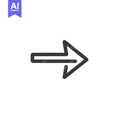 Premium design asset: Bold Arrow Icon Pointing Right, Directional Symbol on White Background