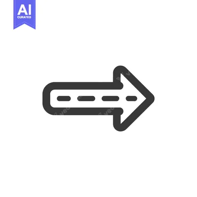 Popular premium asset: Bold Arrow Icon with Dashed Line, Directional Guidance Symbol