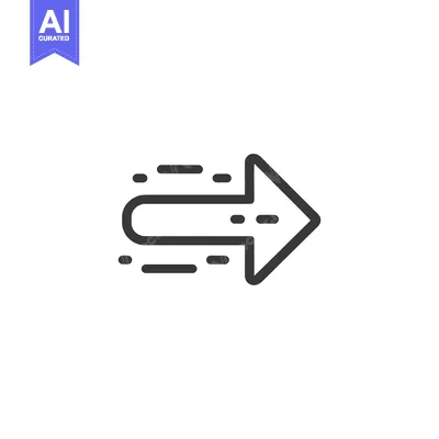 Aset desain premium: Dynamic Arrow Icon: Fast Movement, Directional Flow, Modern Design