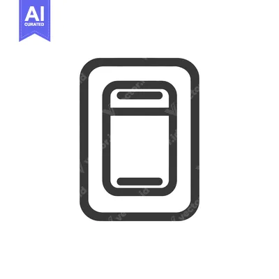 Aset desain premium: Minimalist Light Switch Icon: Bold Outline on White Background