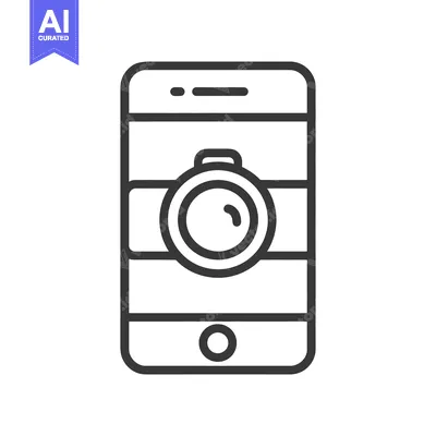 Aset premium populer: Smartphone Camera Icon: Minimalist Design for Mobile Photography App