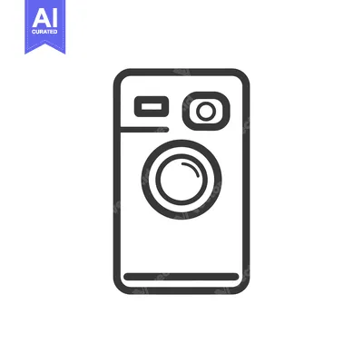 Aset premium populer: Washing Machine Icon: Simple, Modern Laundry Appliance Outline Design