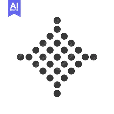 Aset premium populer: Geometric Diamond Pattern Formed by Symmetrical Black Circles on White