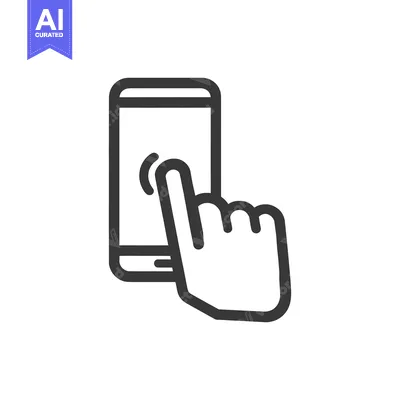 Popular premium asset: Smartphone Touchscreen Interaction: Finger Tapping Mobile Device Icon