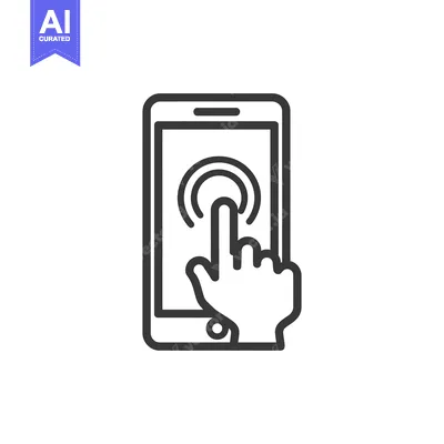 Popular premium asset: Smartphone Touchscreen Interaction: Finger Tapping Mobile Device Icon